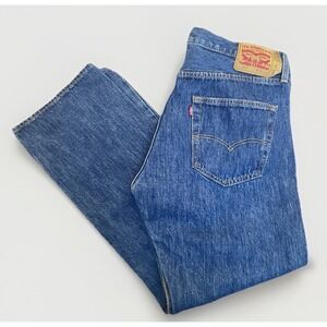 LEVI'S Men's 501 Original Fit Size 36×30 Dark‎ Stonewash Button Fly